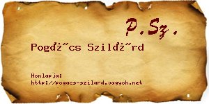 Pogács Szilárd névjegykártya