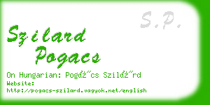 szilard pogacs business card